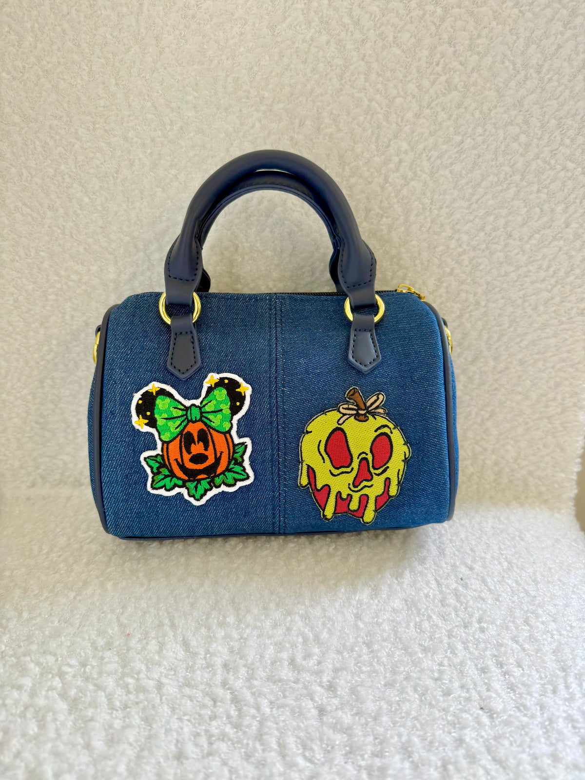 BLUE Boston 20 || Up-Cycled Artisan Patched Denim Handbag
