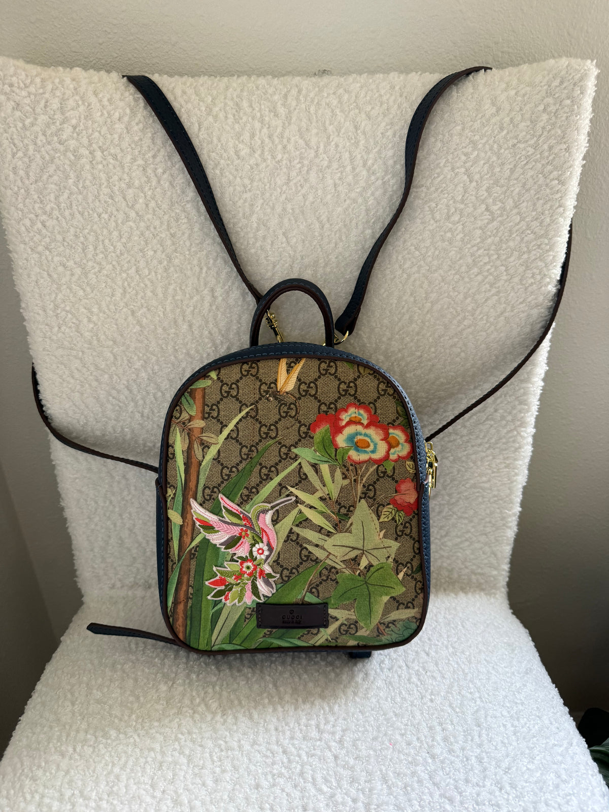 GG Tian Line Handmade Upcycled Mini Backpack Purse