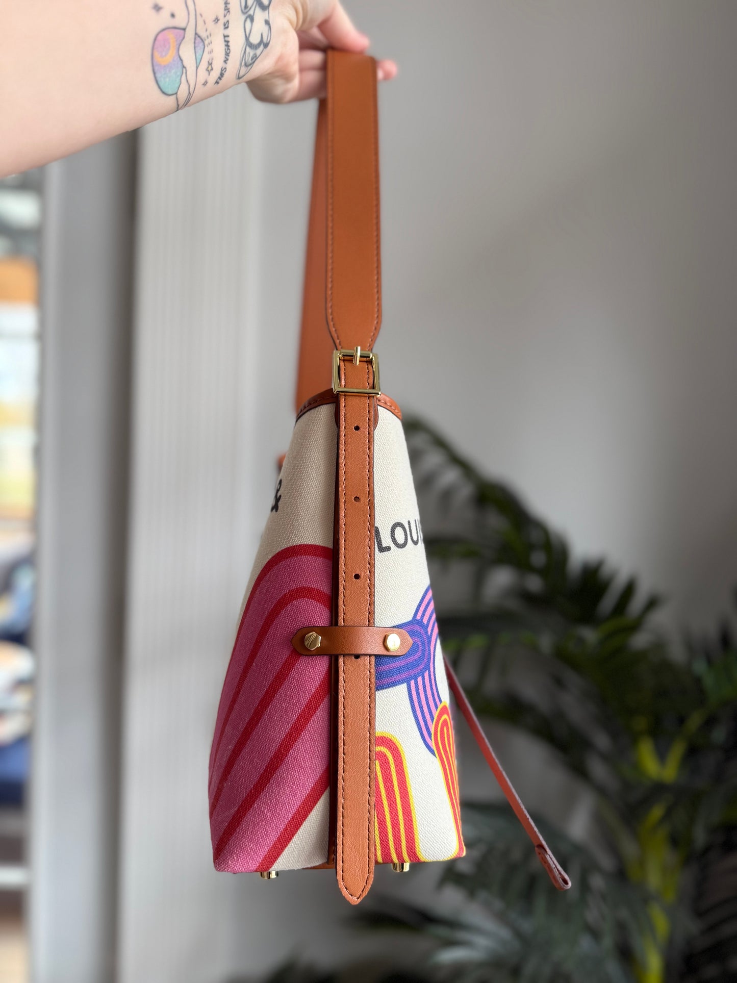 TAN Multicolor Handmade Upcycled Hobo Bag