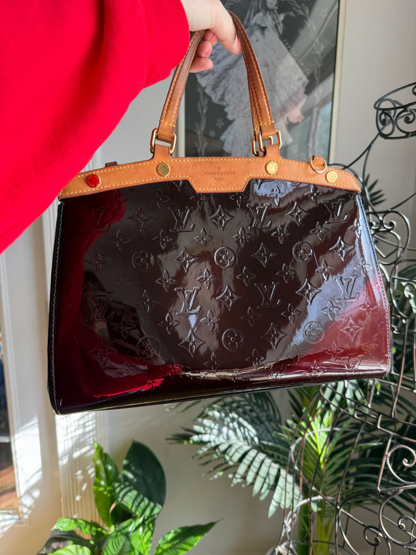 Authentic Preloved Louis Vuitton Brea MM in Aubergine Purple Vernis Fall 2026 Must Have Bag