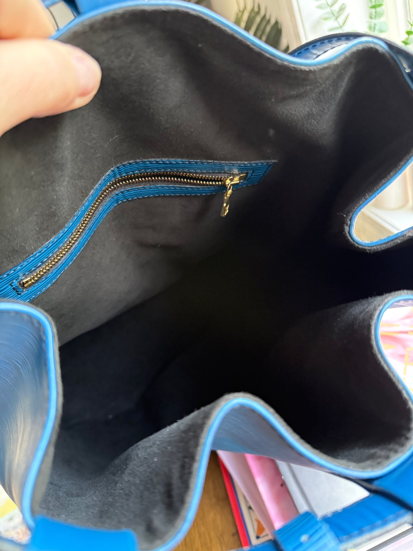 Authentic Preloved Randonnee Backpack in Blue Epi Leather *Sold