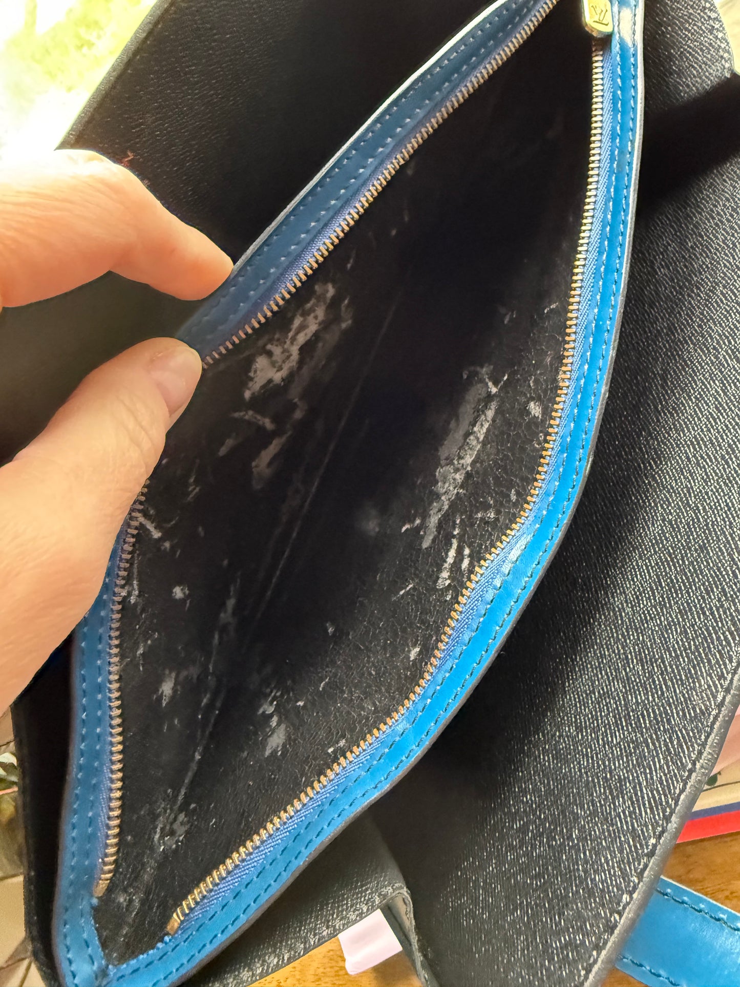 Authentic Preloved Vintage LV Varenne Bag in Bicolor Blue & Black Epi Leather