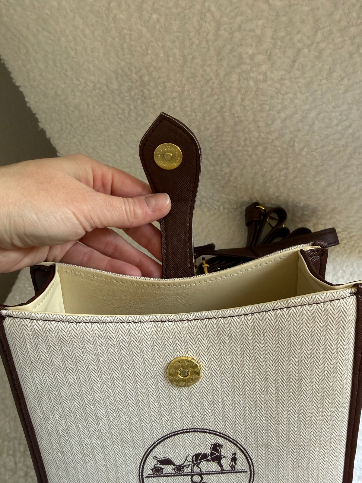 The WHITE HORSE Bag || Upcycled Luxury Dustbag
