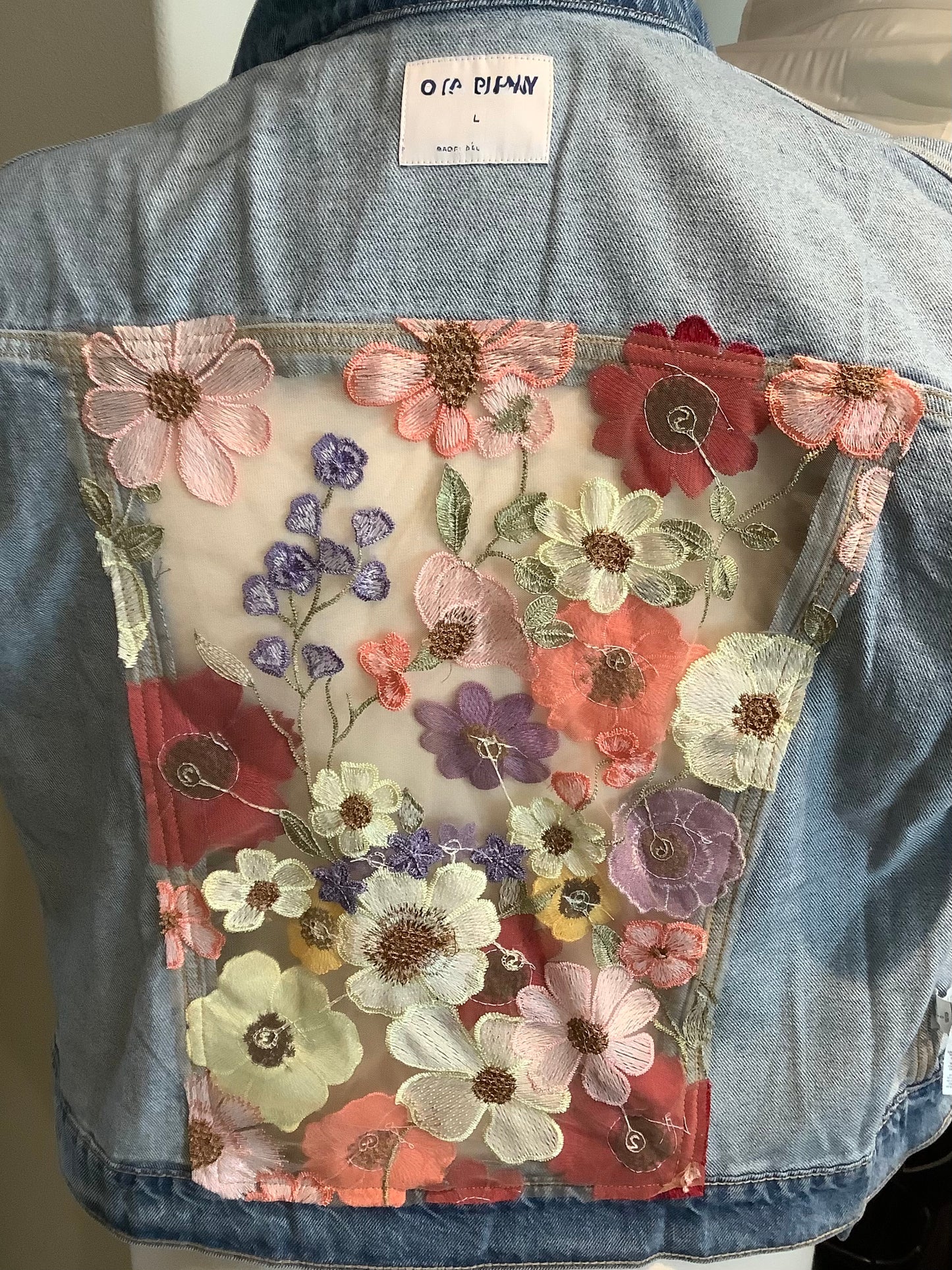 The PIANO Jacket || Handsewn Floral Appliqué Denim Jacket *Preorder