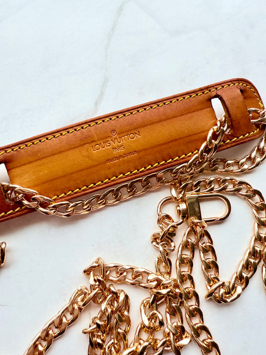 Classic Chain & Leather Crossbody Strap