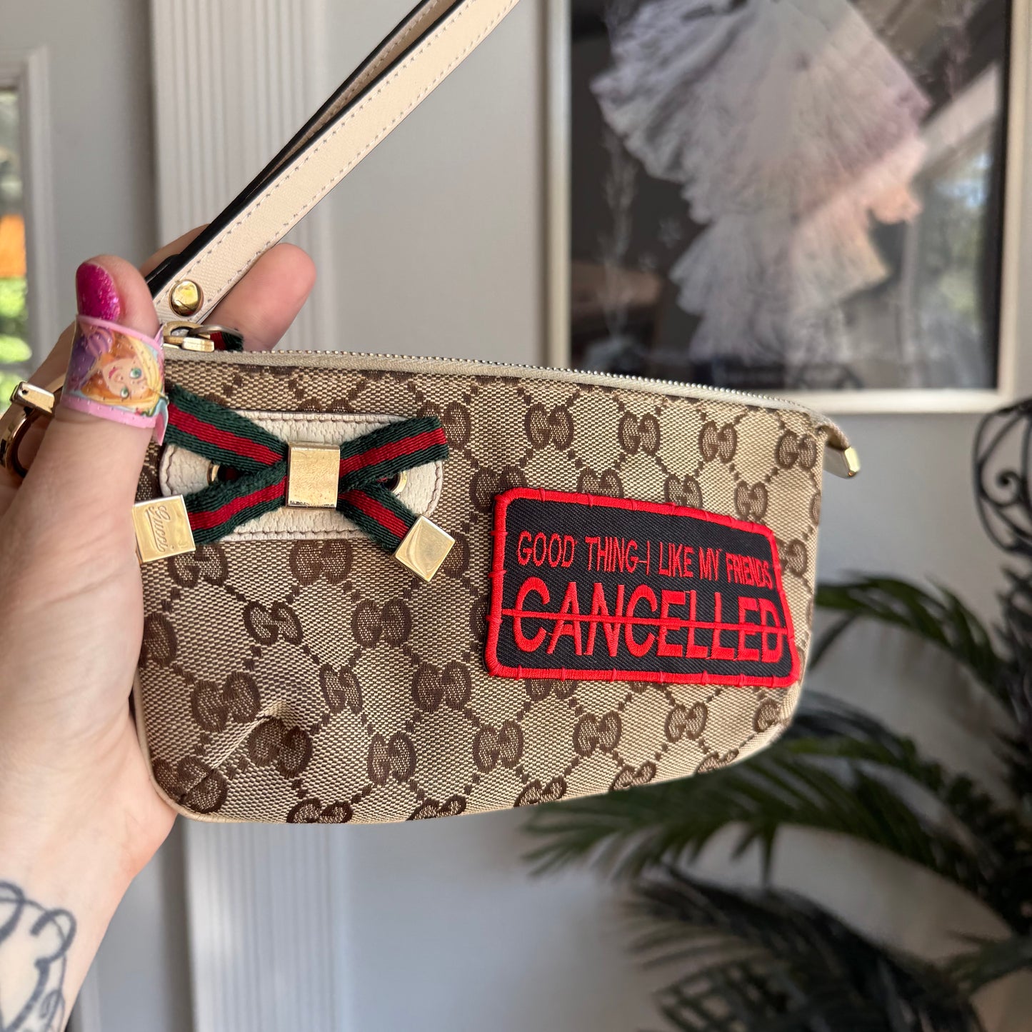 Authentic Preloved Reimagined Gucci Wristlet