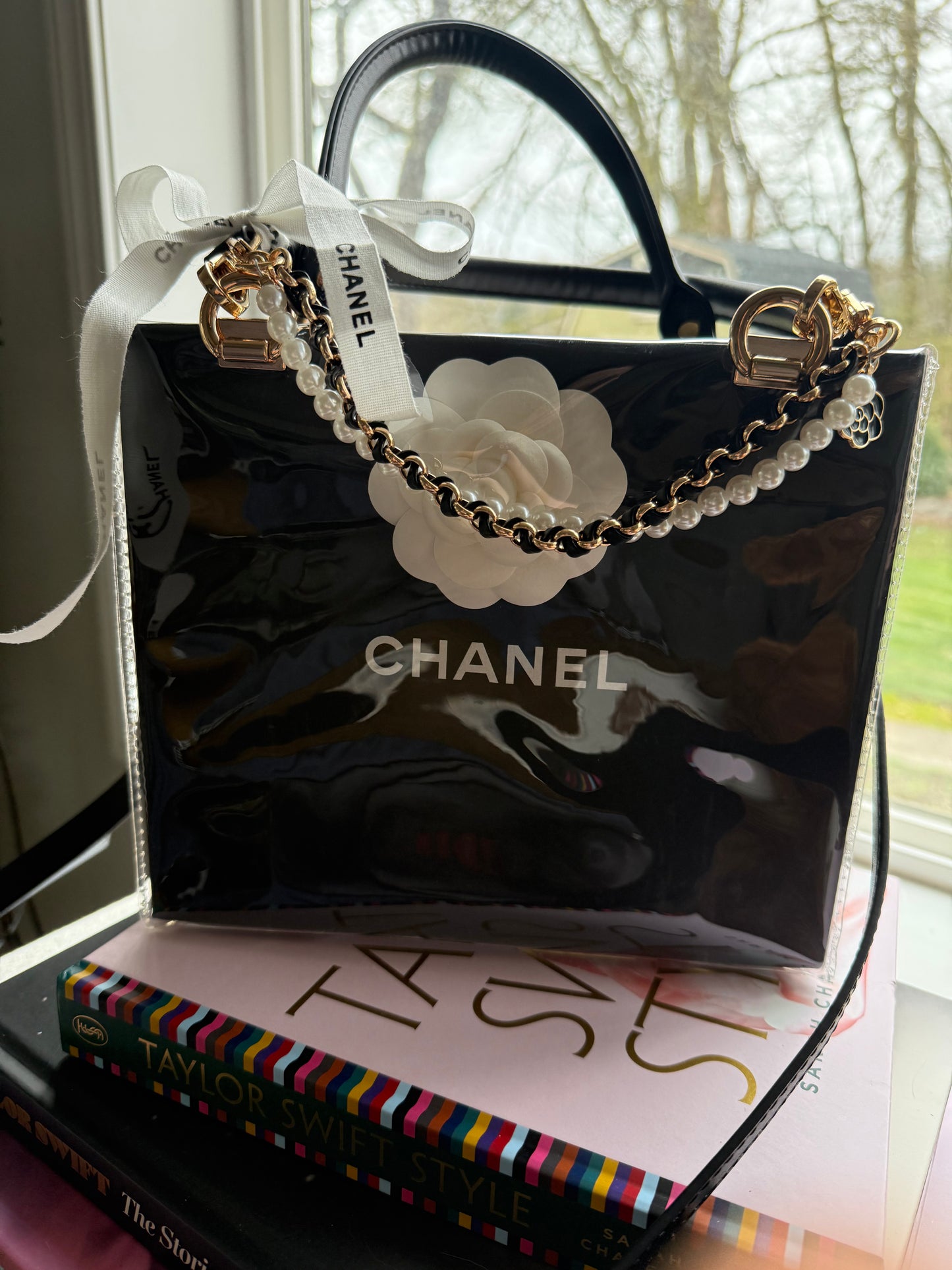 Upcycled CC Camelia Gift Tote Bag