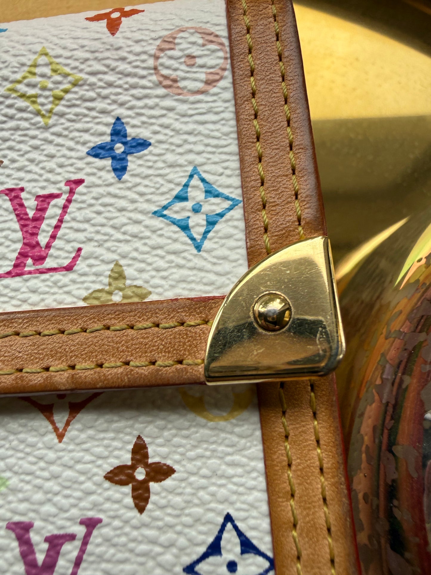 Authentic Preloved Vintage LV x Murakami White Multicolore International Wallet