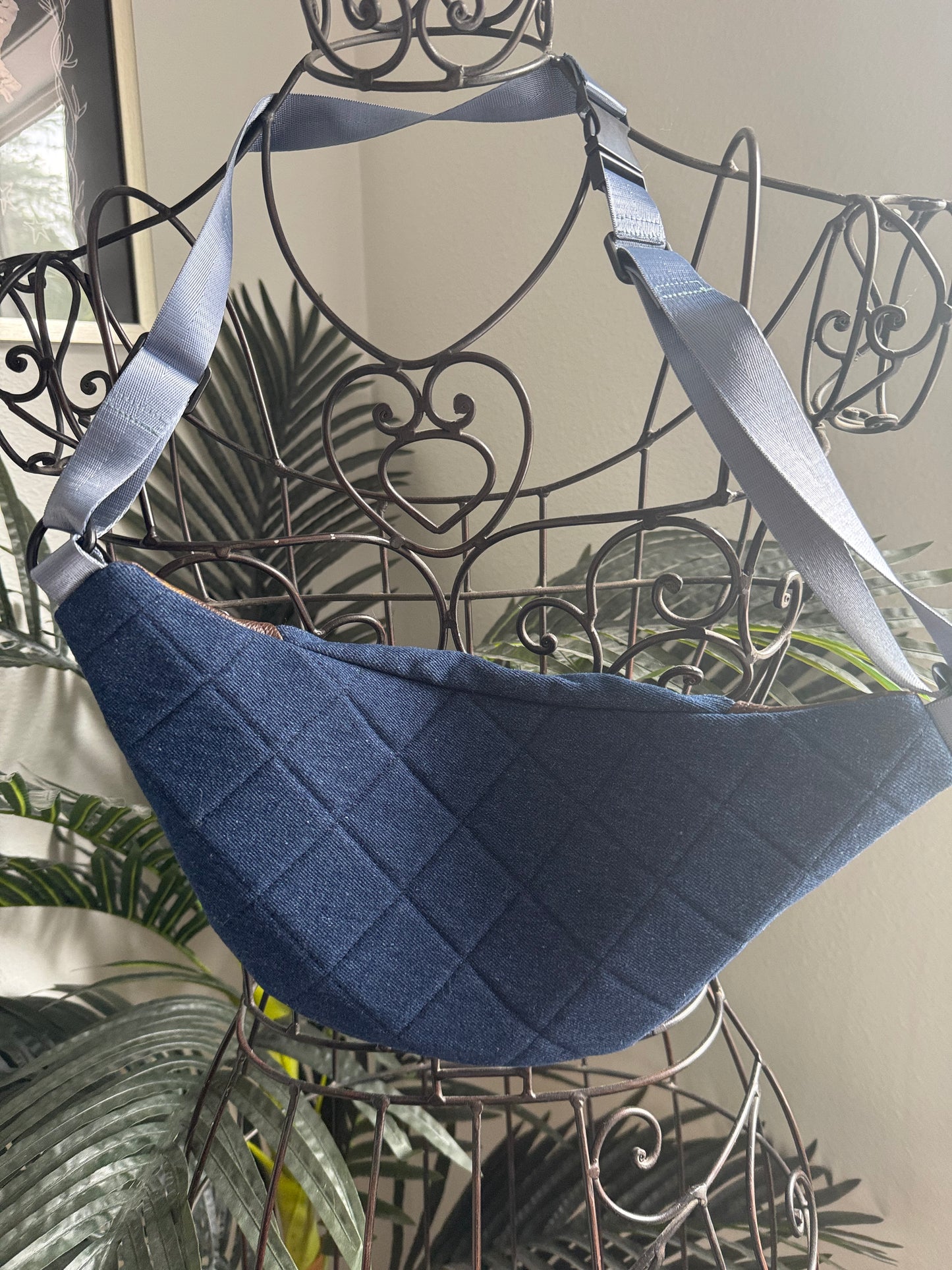 The PEACE Bumbag || Handmade Upcycled Authentic Denim & Louis Vuitton Mono