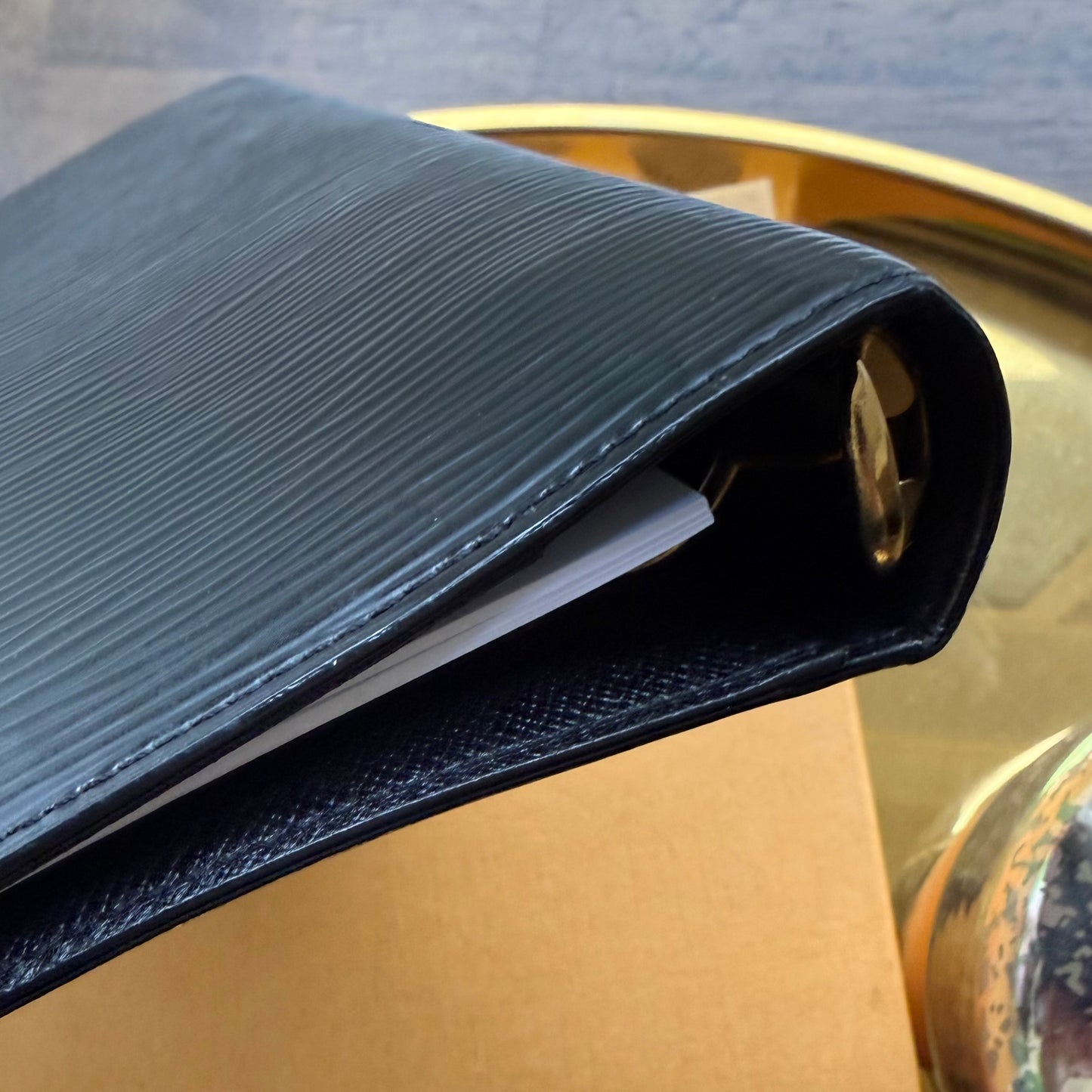 Authentic Vintage Pre-Loved 1998 LV Black Epi Leather Agenda MM