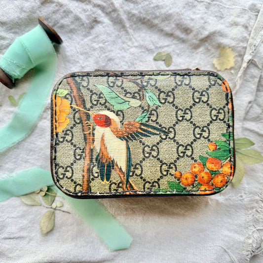 SWEETHEART || Handmade Upcycled Authentic Luxury Canvas and Leather Jewelry Box