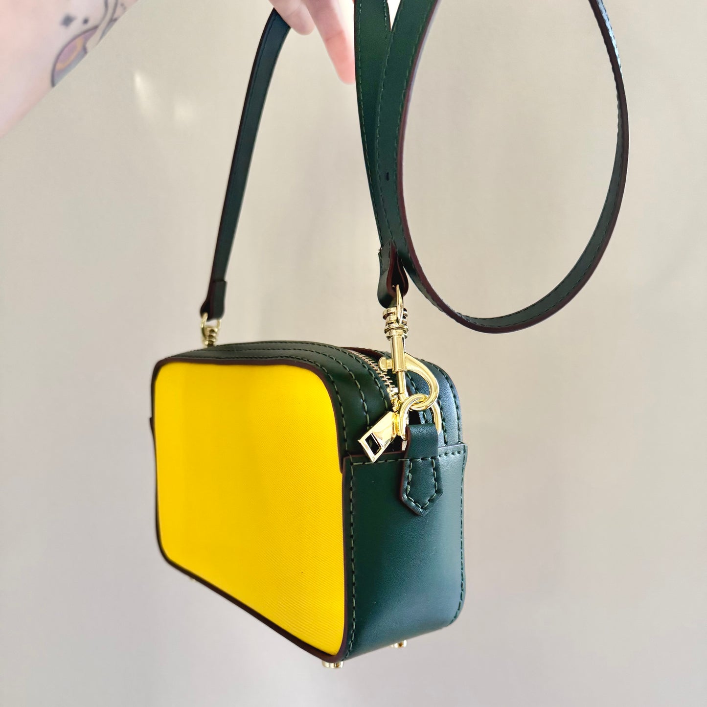 SOLD * The AMERICANA Crossbody || Handmade Upcycled Luxury Green Bag
