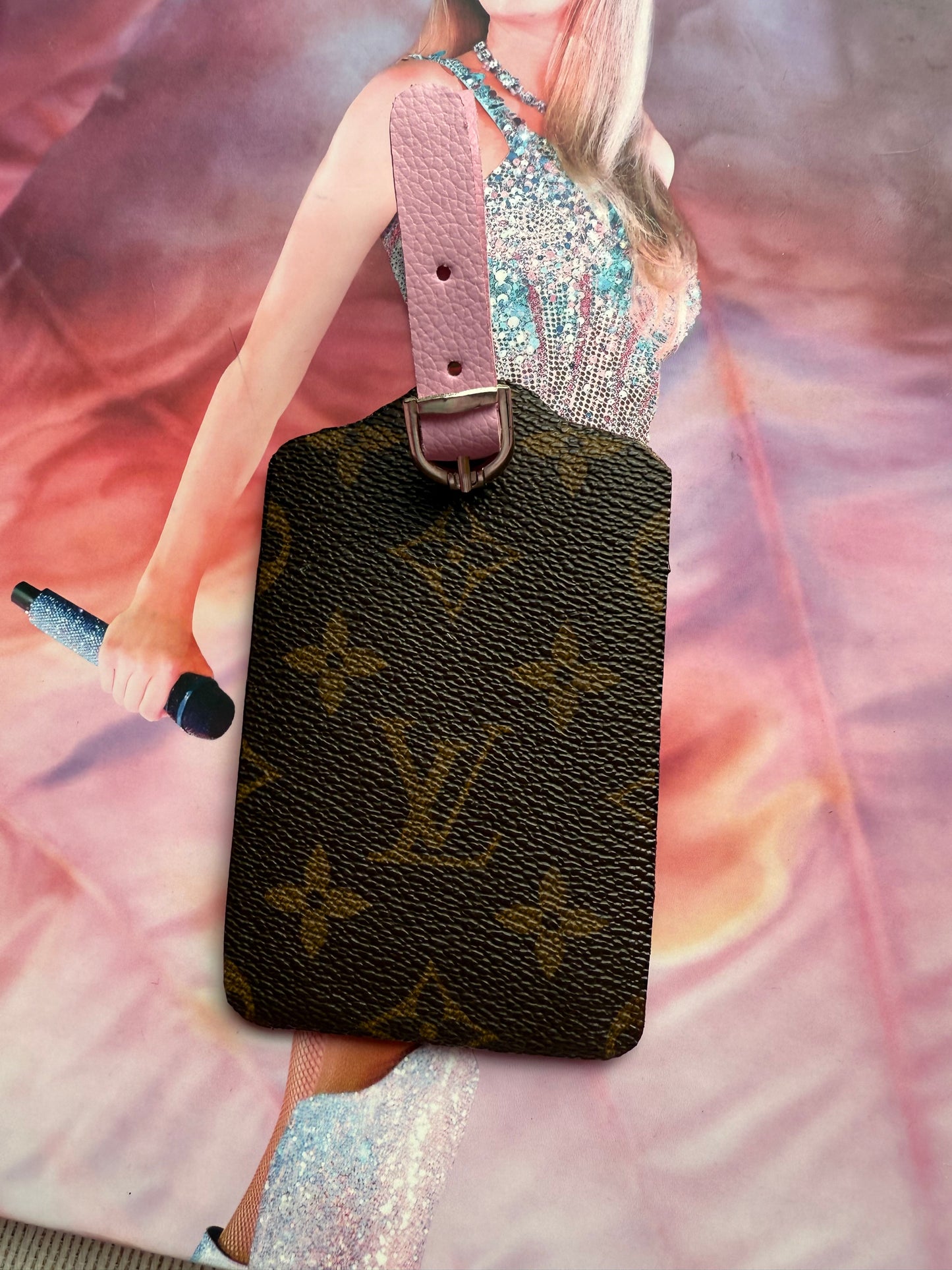 BOLTER Pink + Mono Travel Tag {decorative rectangle}