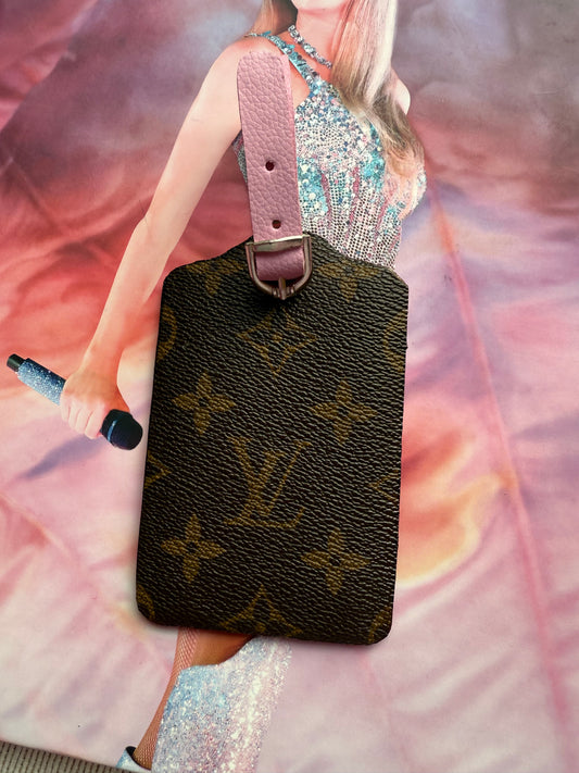 BOLTER Pink + Mono Travel Tag {decorative rectangle}
