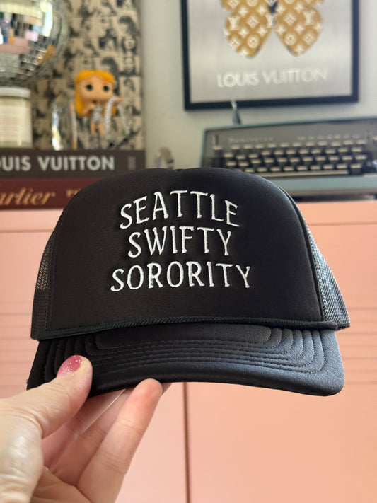 NICE TO HAVE A FRIEND Seattle Swifty Sorority Hat (B/Wht)