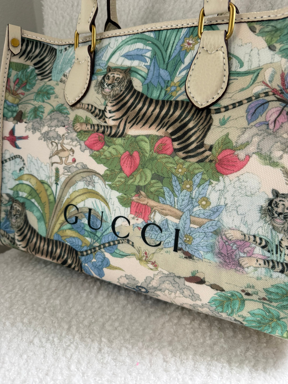Handmade Upcycled GG Tigers Tote