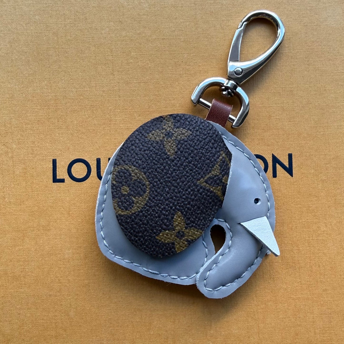 ELLIE the Elephant || Handsewn Upcycled Luxury Bag Charm