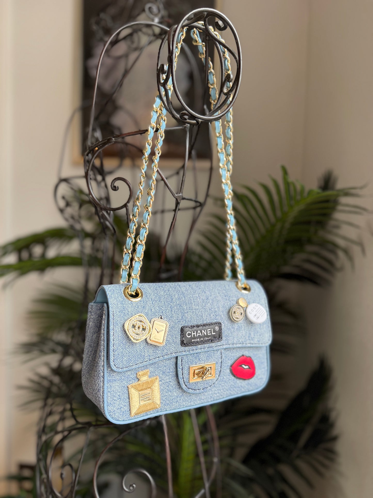 Handmade Reimagined CC Charmed Denim Bag