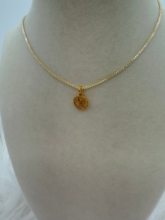 SWEET NOTHING Authentic Vintage Upcycled Louis Vuitton Gold Necklace