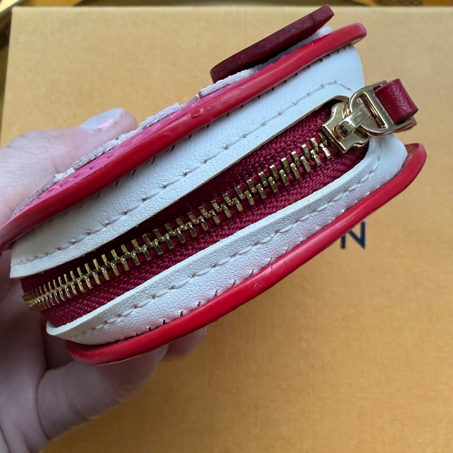 { MEOW } Handmade Leather + DA Canvas Zippy Bag Charm (Pink)