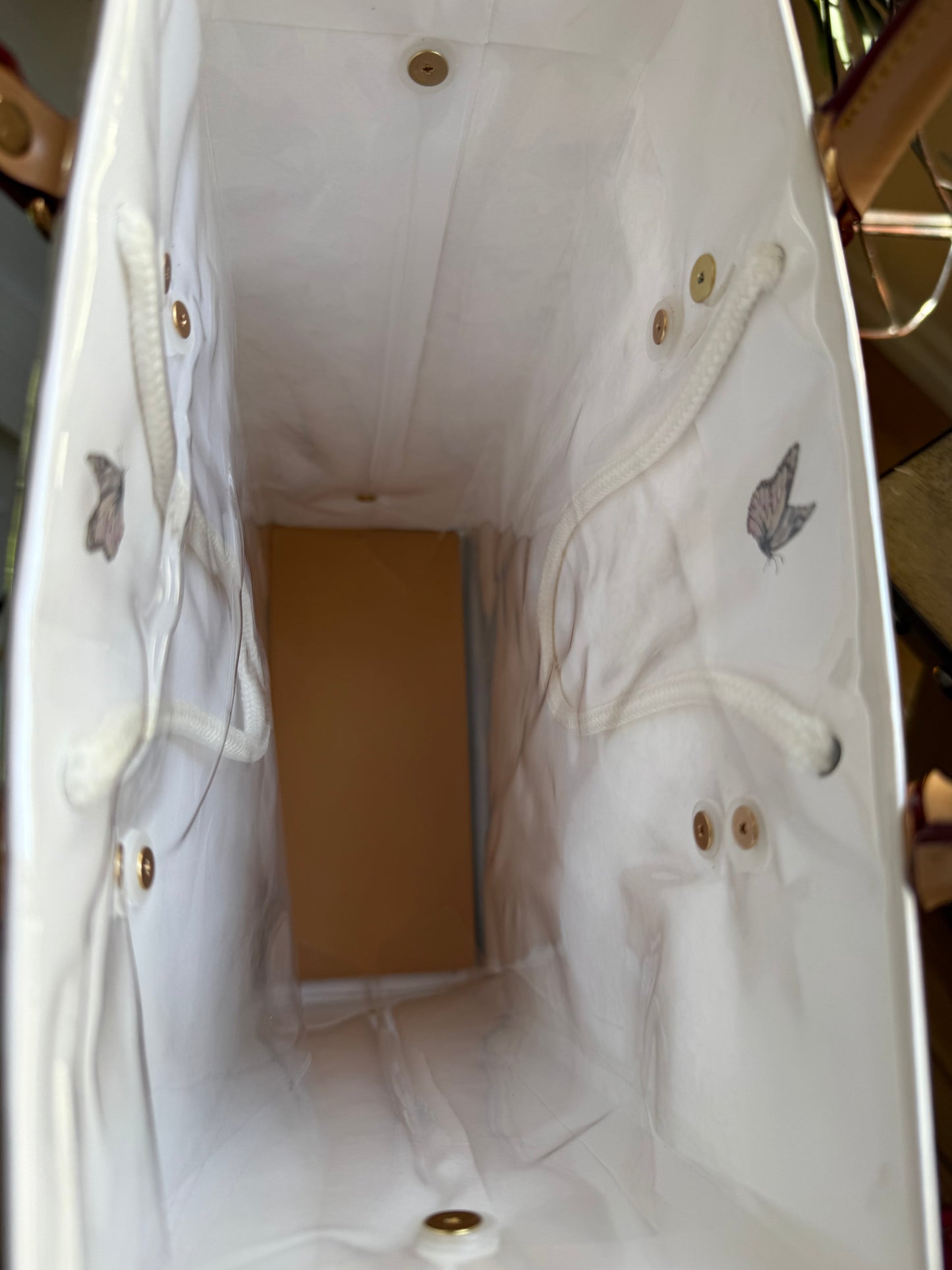 { ABIGAIL } Handmade Upcycled Di OR Butterfly Gift Tote Bag - Medium Oblong