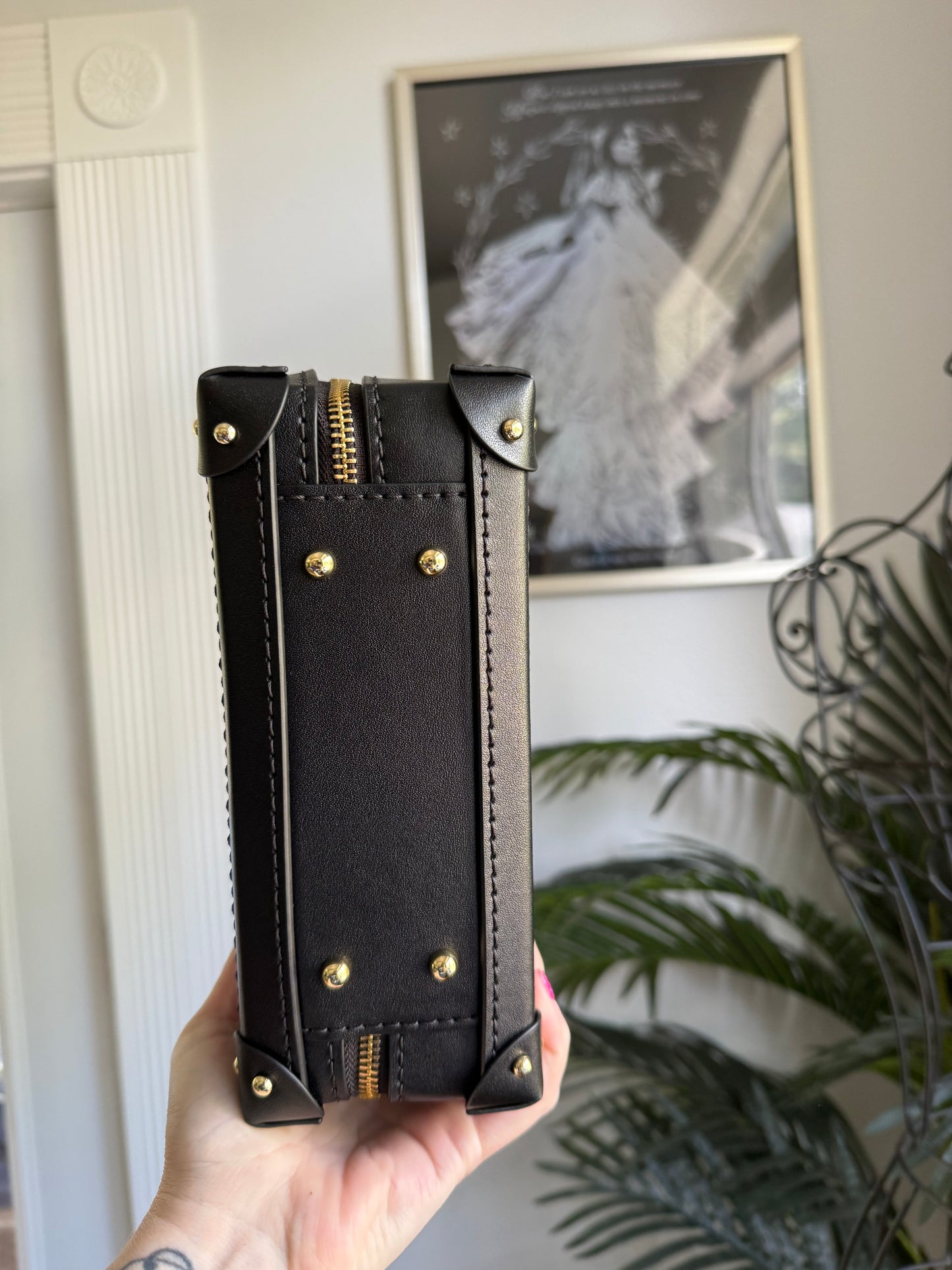The T&T Trunk Bag || Handmade Upcycled Luxury Black & Mono