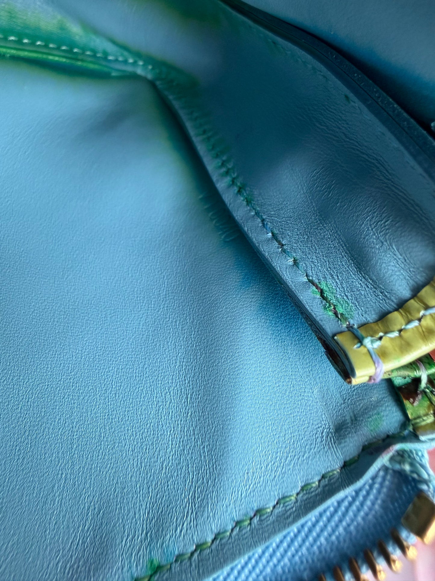 Authentic Preloved Reimagined Emerald Redye Vintage LV Lexington Handbag