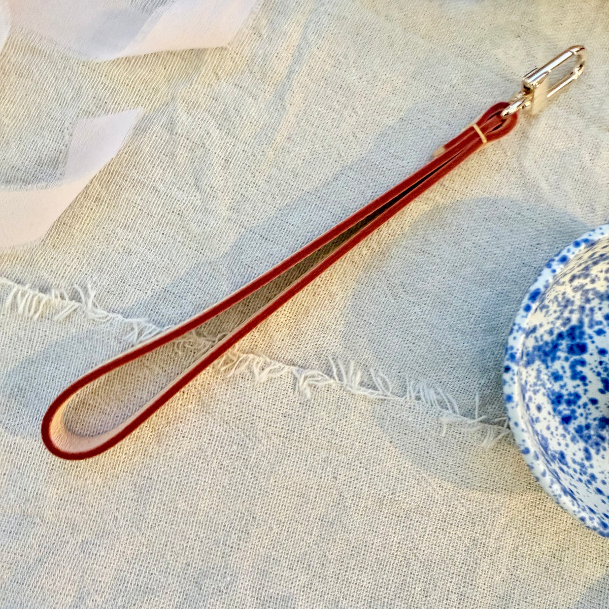 The DAYDREAM Wristlet || Handmade Vachetta Leather Keychain