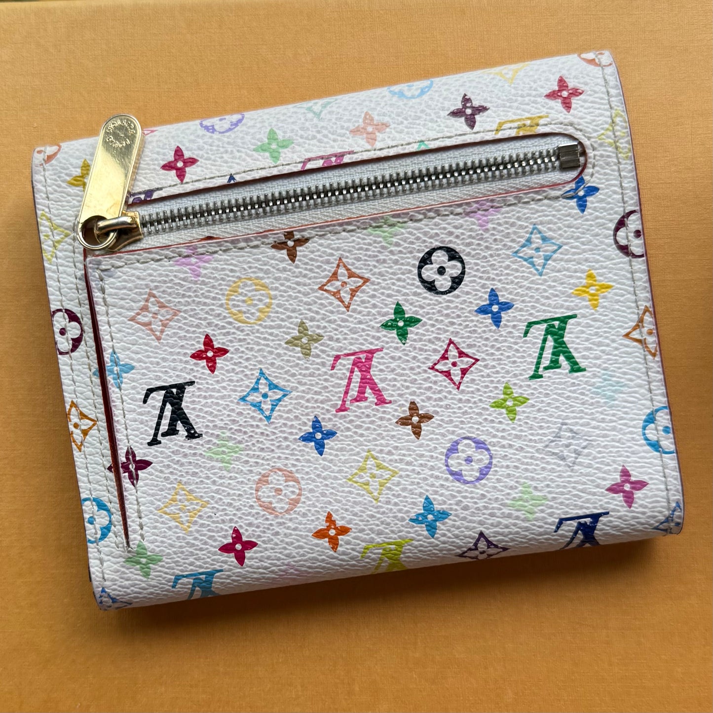 Authentic Preloved LV x Murakami White Multi KOALA Wallet