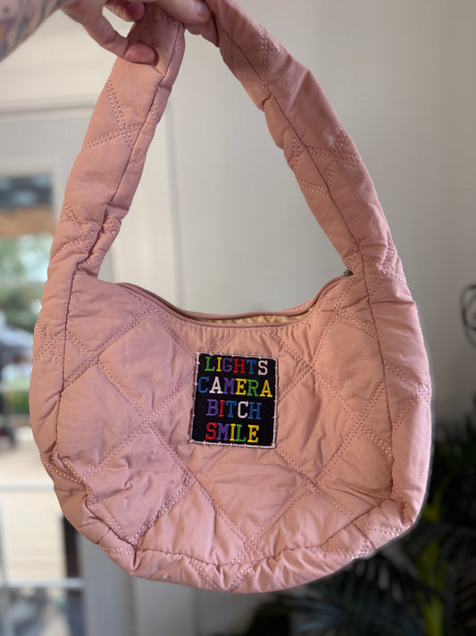 LIGHTS, CAMERA Puffer Bag