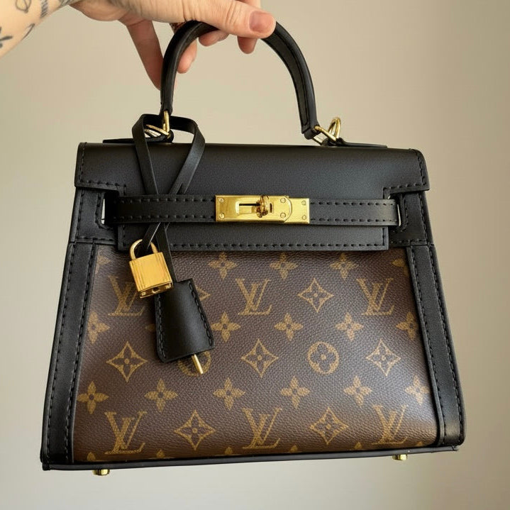 The SWELLY 25 || Handcrafted Upcycled LV Luxury Leather Handbag