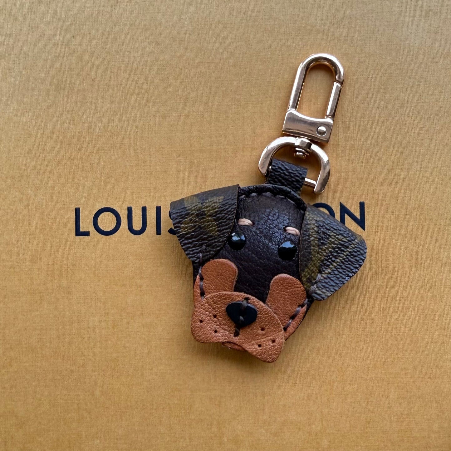 KELCE the Doberman || Handsewn Upcycled Luxury Pet Lover Bag Charm
