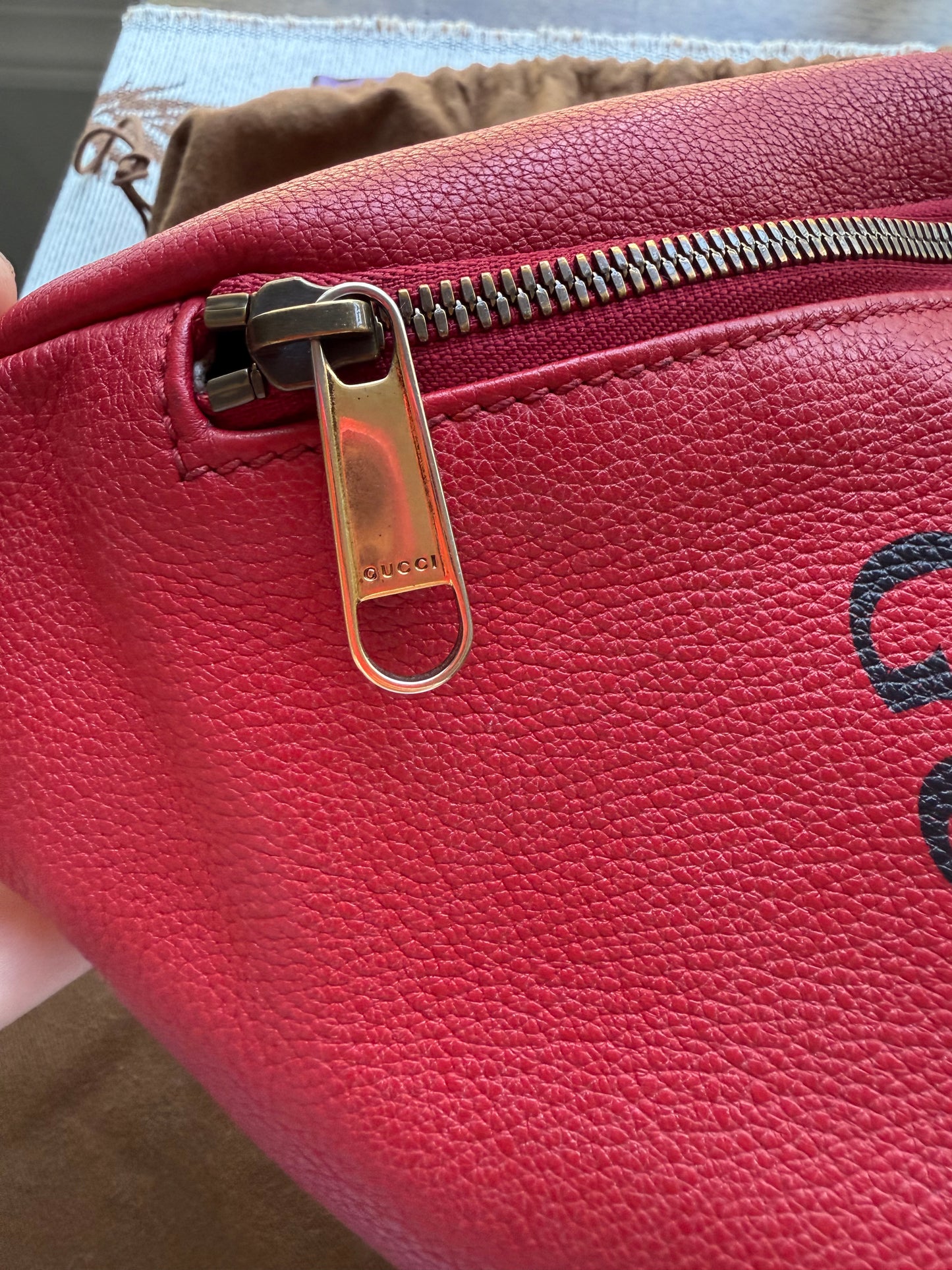 KARMA Authentic Preloved Red Gucci Bumbag