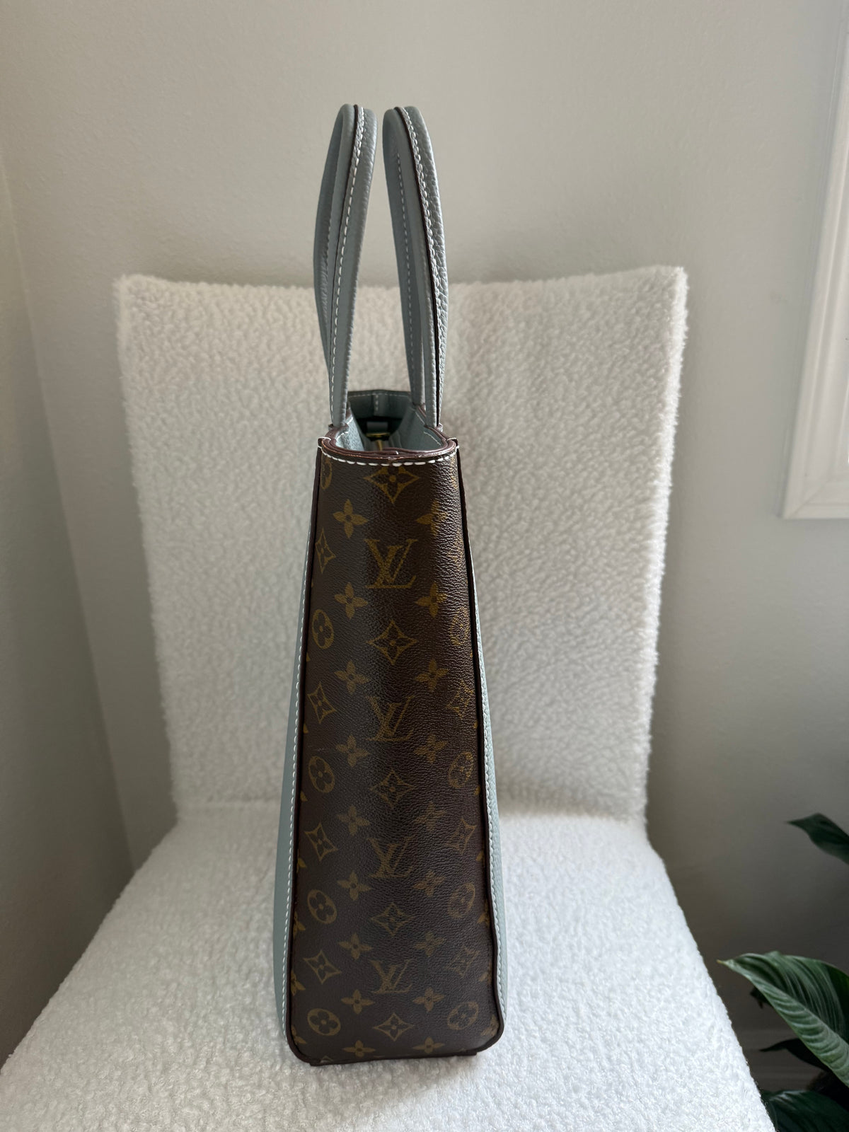 Handmade Upcycled Mono Vertical Tote