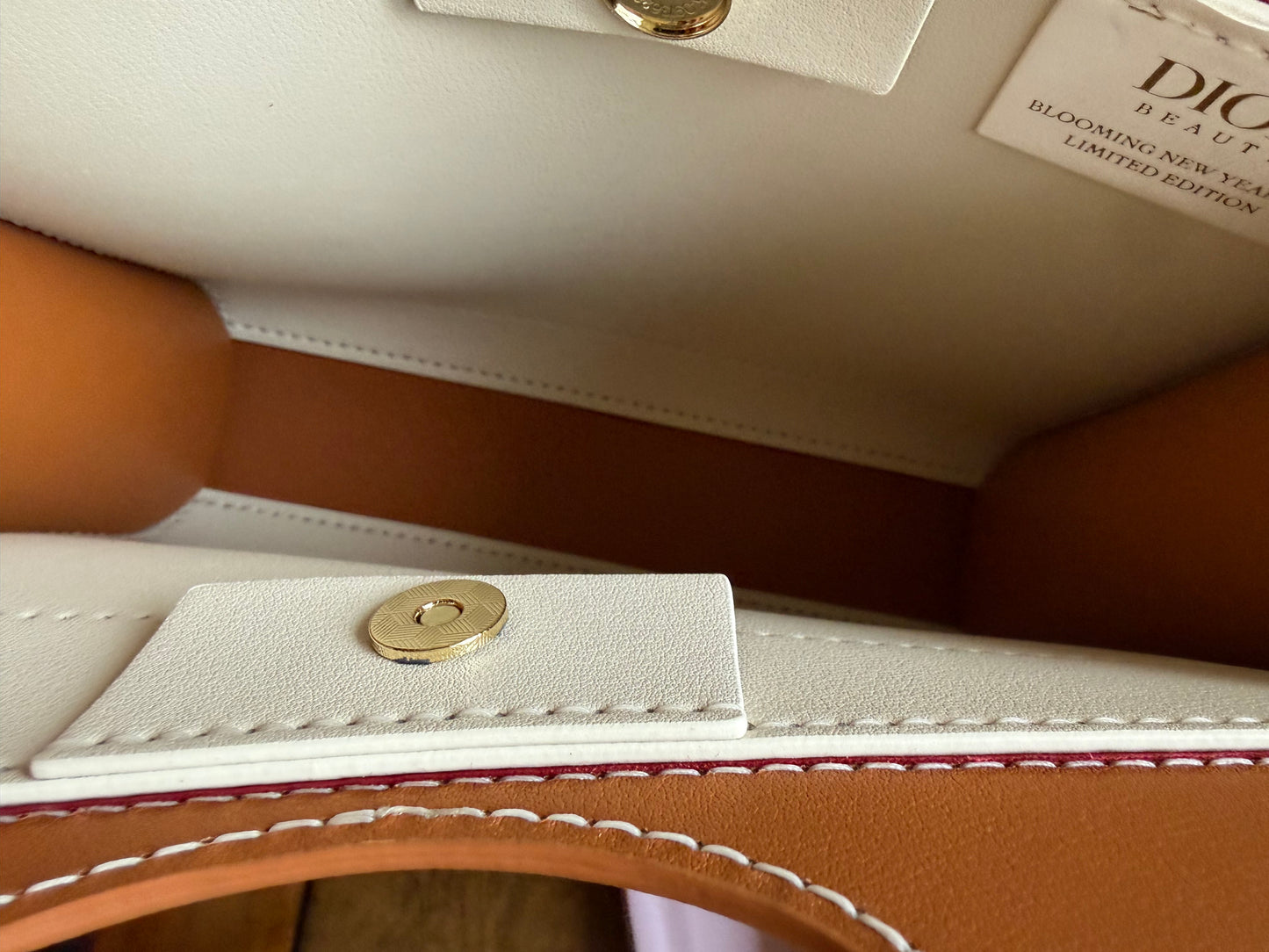 { OUR SONG } Handmade Vegan Leather + Dior Blooming Red Dusty Tote