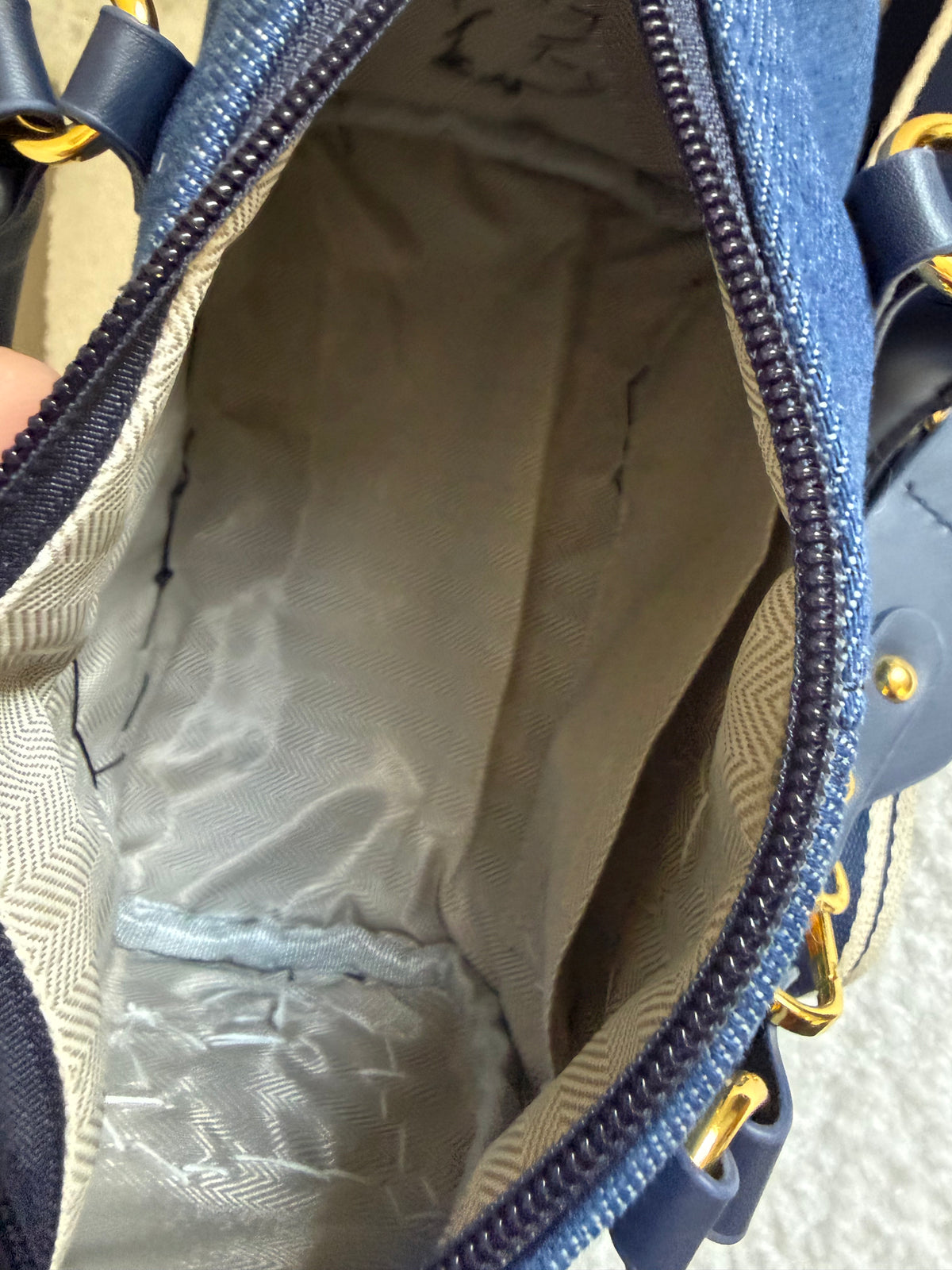 BLUE Boston 20 || Up-Cycled Artisan Patched Denim Handbag