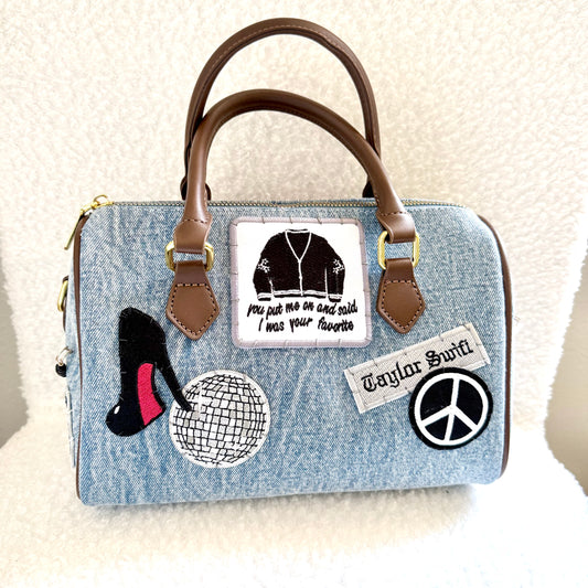 BLUE Boston 25 || Up-Cycled Artisan Denim Handbag No. 2