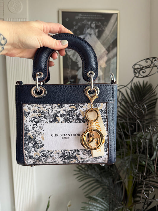 SOLD * The SECRET GARDEN Bag || Handmade Upcycled Luxury Navy Floral
