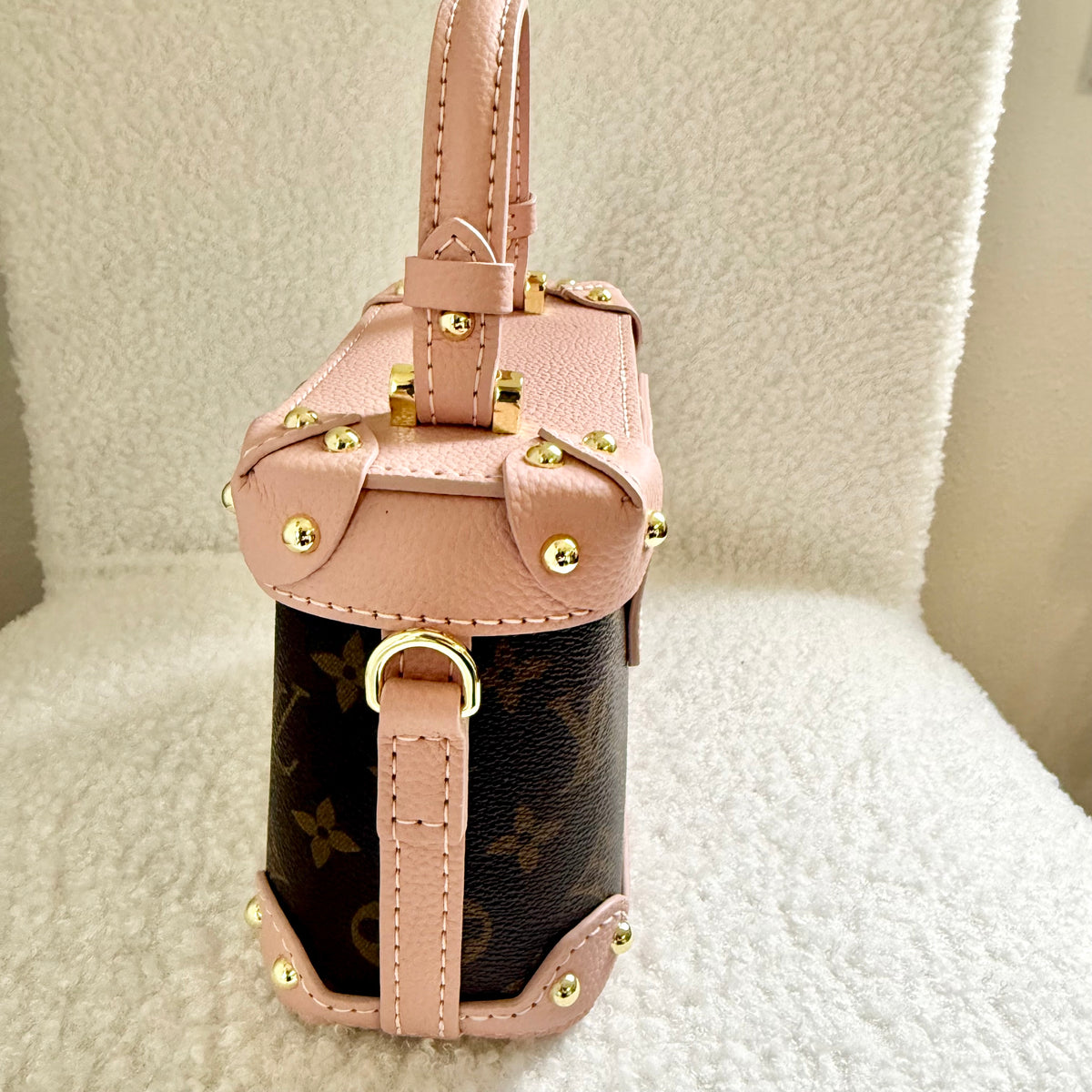 The IVY Lock Bag || Handmade Upcycled Pink Soft Trunk Luxury Handbag *Preorder