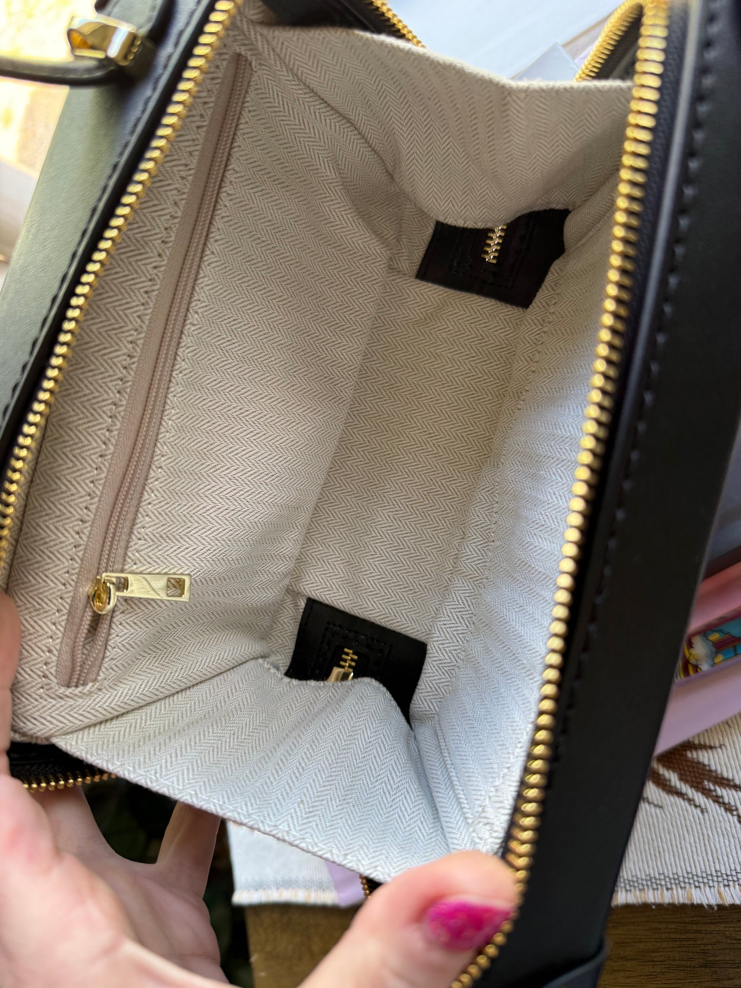 The T&T Trunk Bag || Handmade Upcycled Luxury Black & Mono