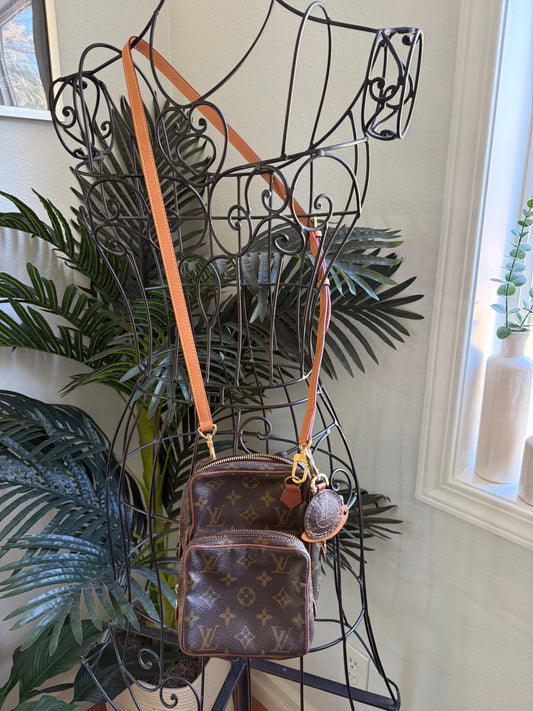 Authentic Preloved Vintage LV Mini Amazone Crossbody with Charm