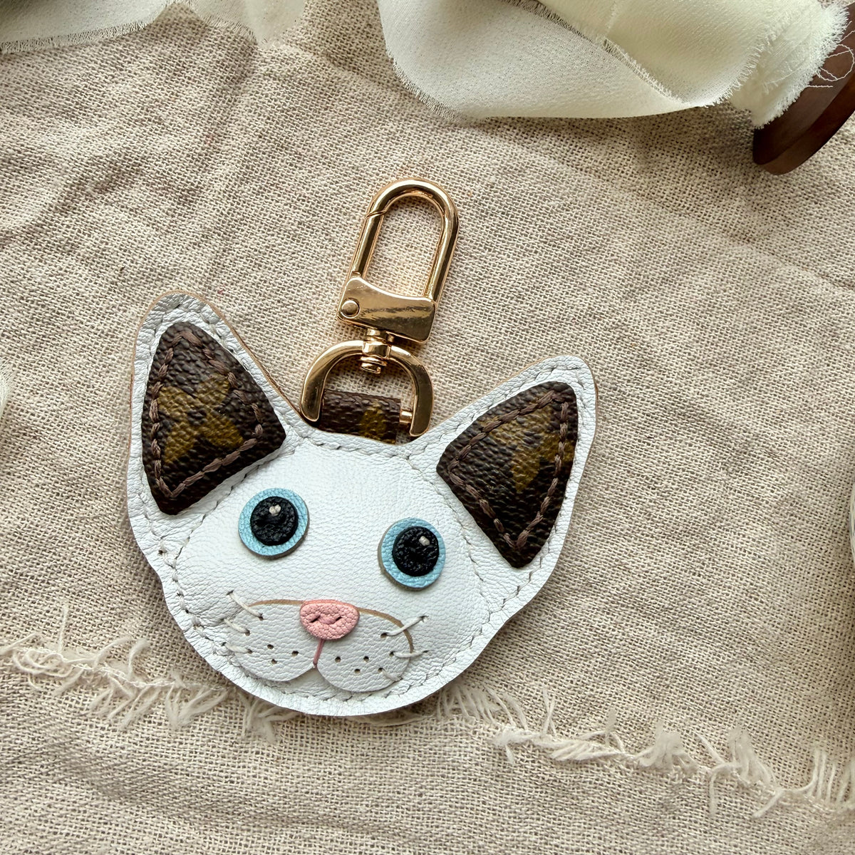 Handmade Devon Rex Cat Bag Charm