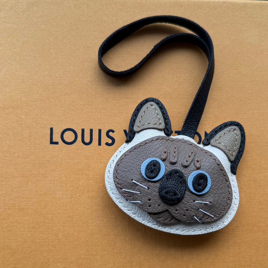 { BENNY } Handmade Leather Cat Bag Charm *PREORDER*