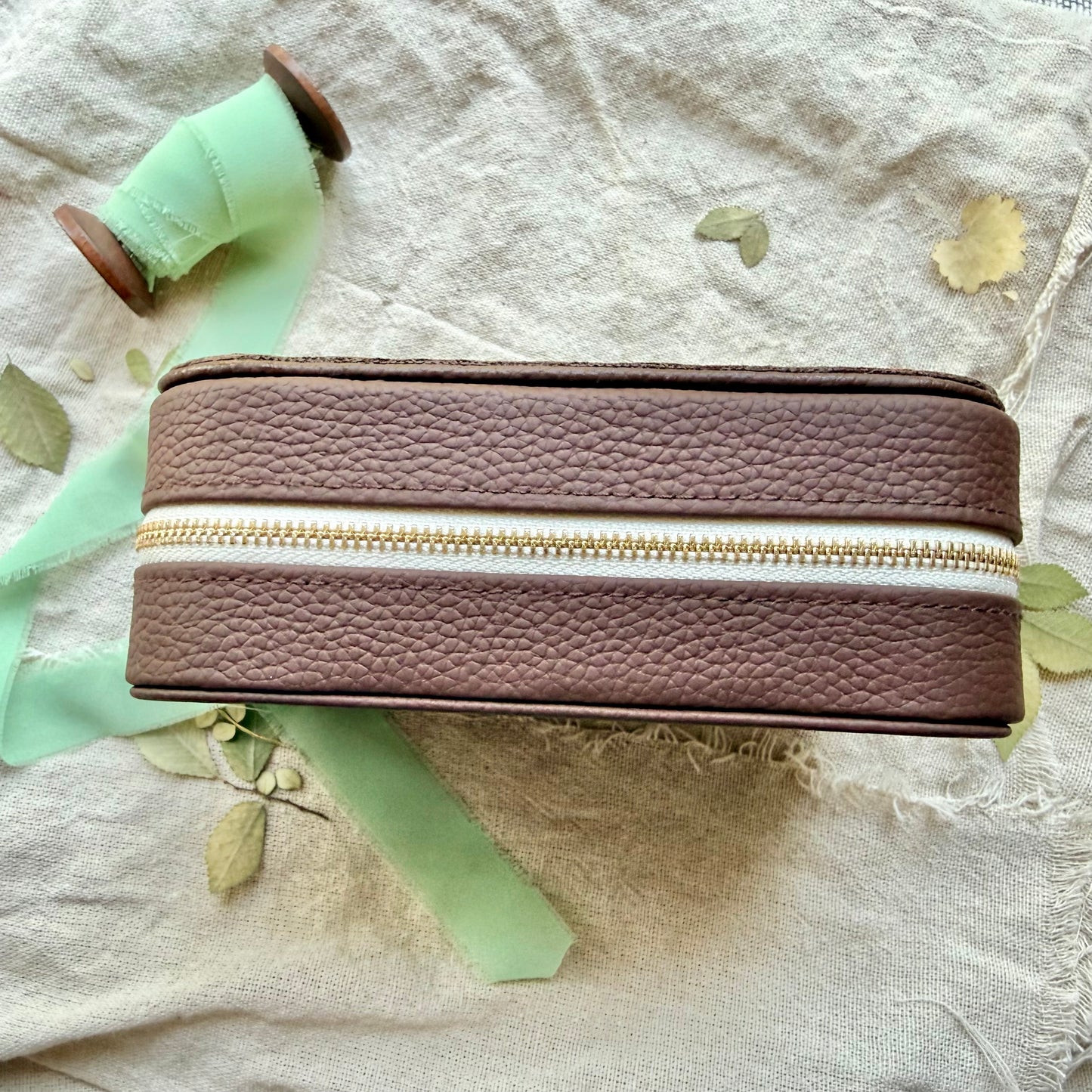 SWEETHEART || Handmade Upcycled Authentic Luxury Canvas and Leather Jewelry Box
