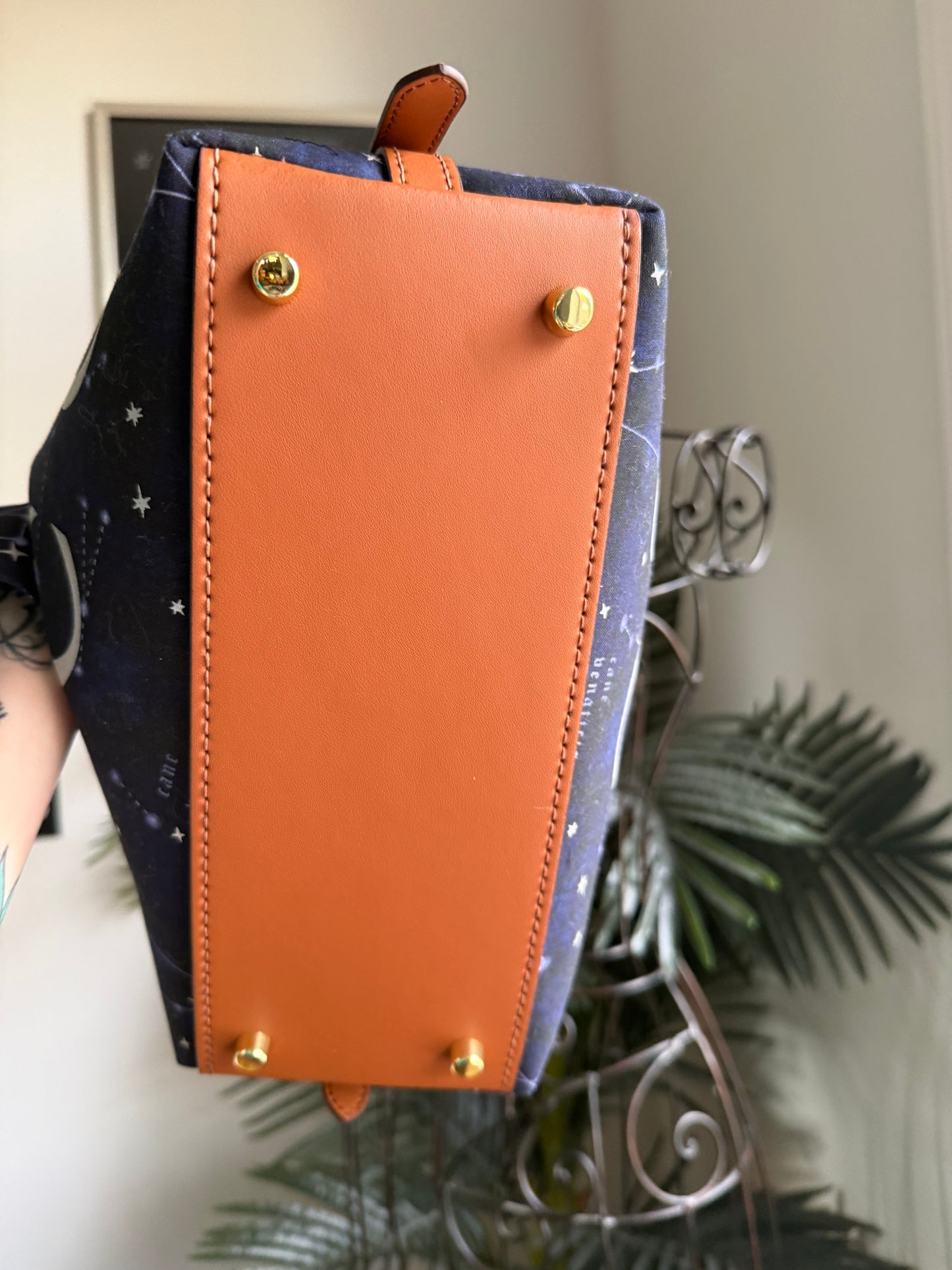 { CLARA } Handmade GG Astronomy Dusty + Tan Leather Hobo Bag