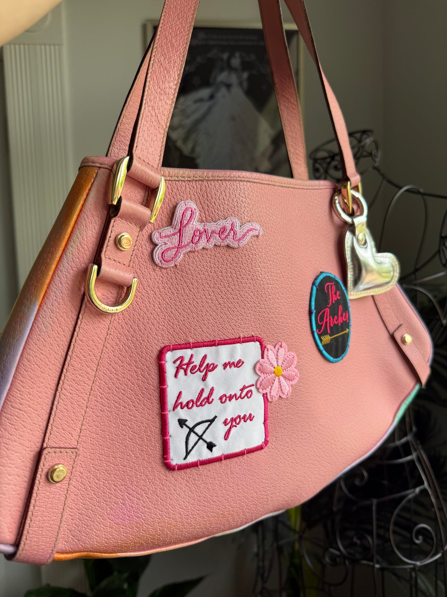 SOLD * Preloved Reimagined Authentic Vintage 2005 Pink Leather Gucci Abbey Tote