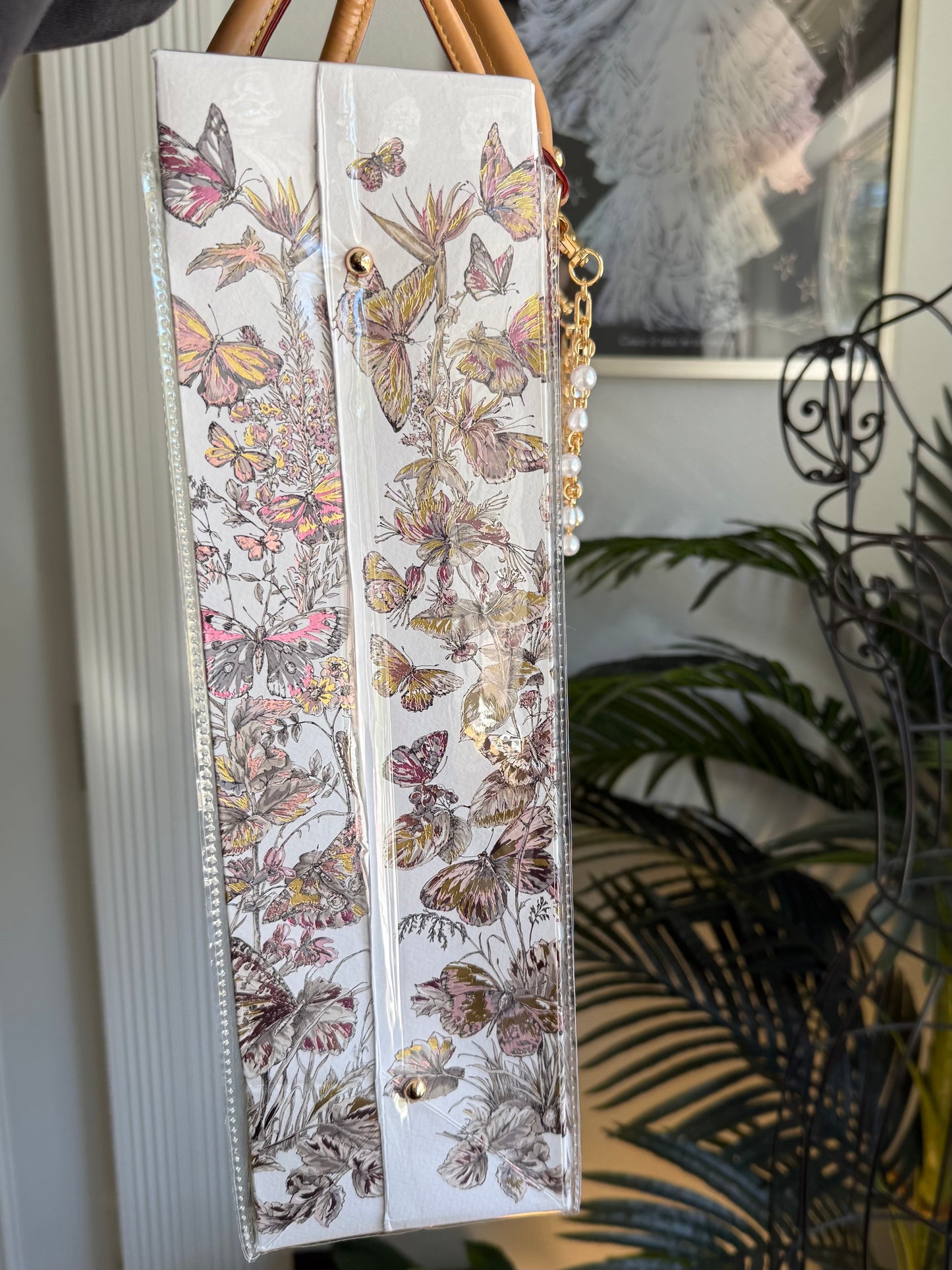 { ABIGAIL } Handmade Upcycled Di OR Butterfly Gift Tote Bag - Medium Oblong