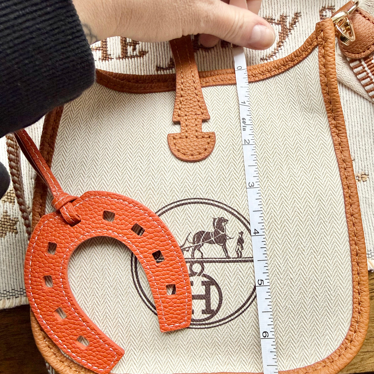 HORSE & RIDER || Handmade Upcycled Luxury Dustbag Slim Small Crossbody Shoulder Bag with charm