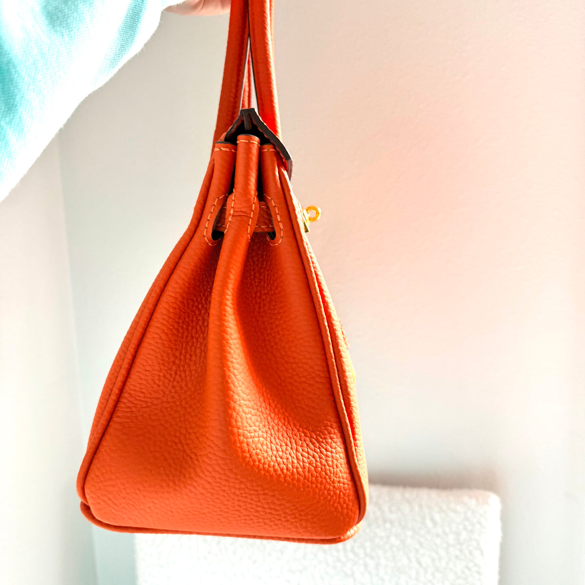 The SWIRKIN 30 || Handmade Handbag in Tangerine Orange *Preorder