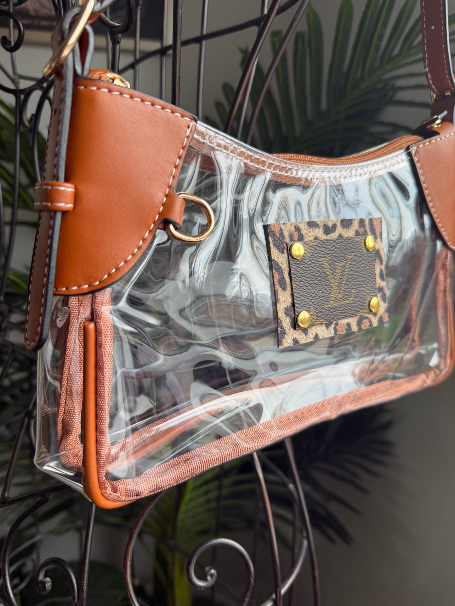 Tan Stadium Bag - Upcycled Mono Tag